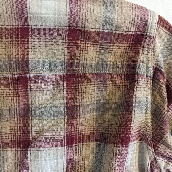 Eddie Bauer Flannel Button-up in Plum, XS - Picture 5 of 7